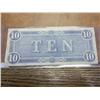 Image 2 : 1864 Confederate $10 Currency