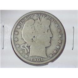 1901 Barber Half Dollar
