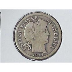 1914 Barber Dime
