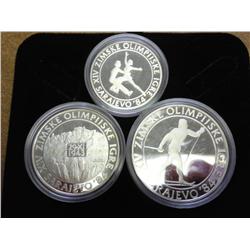 1984 Yugoslavia 100, 250 And 500 Dinara's (Proof)