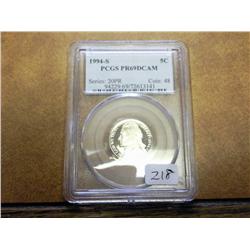 1994-S Jefferson Nickel PCGS PR69DCAM