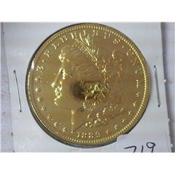 1889-O Gold Plated Morgan Silver Dollar