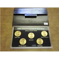 2001 Commemorative Gold Edition Quarters Set
