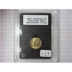 2005-P Roosevelt Dime INB SMS 70 Satin Finish