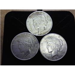 1923-D, 23-S And 23-S Peace Silver Dollars
