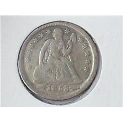 1853 Seated Liberty Dime
