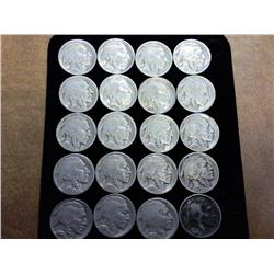 20 Assorted 1930's Buffalo Nickels