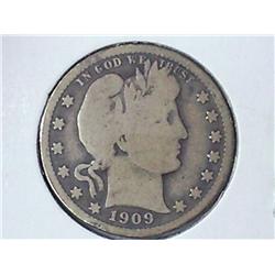 1909 Barber Quarter (VG)