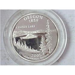 2005 Oregon Quarter (Gem Proof) Silver
