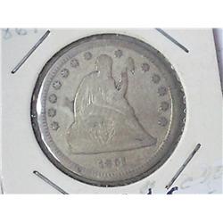 1861 Seated Liberty Quarter