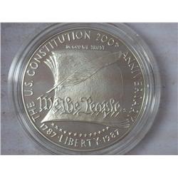 1987 US Constitution Proof Silver Dollar