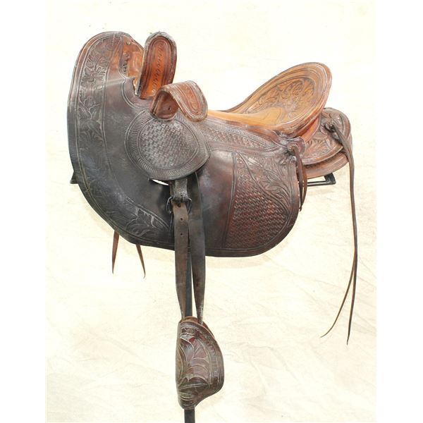 Flower Tooled Side Saddle