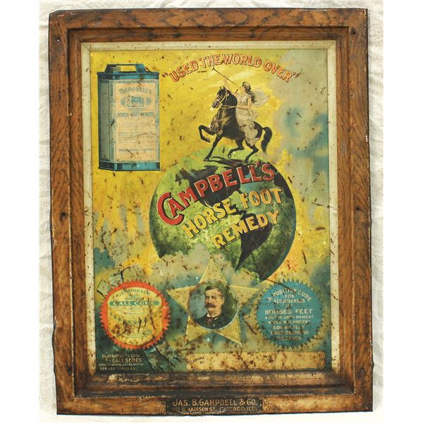 Campbell's Horse Remedy Advertising Sign