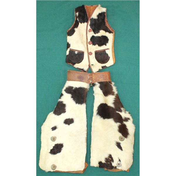 Childs Cowhide Chaps and Vest