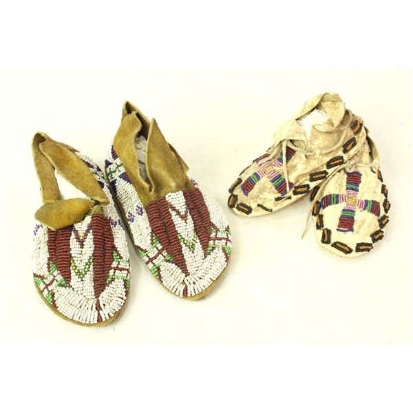 Grouping of Indian Childs Moccasins