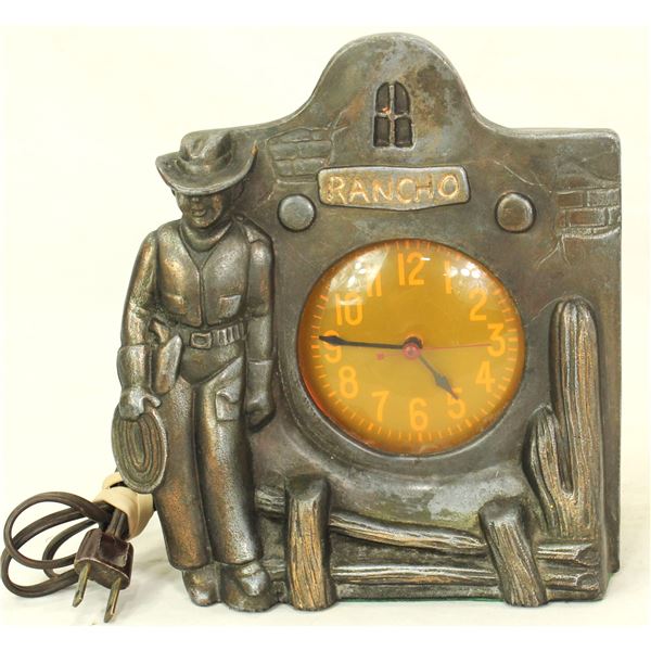 Antique Rancho Cowboy Clock