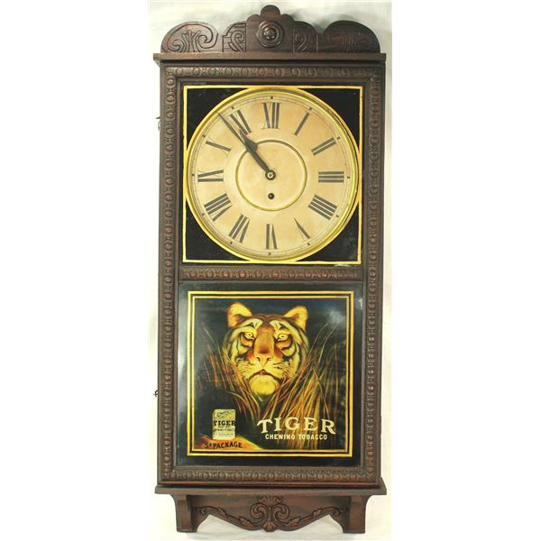 Tiger Tobacco Advertising Clock