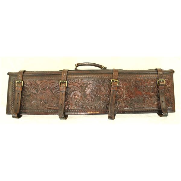 Outstanding Carved Leather Rifle Case