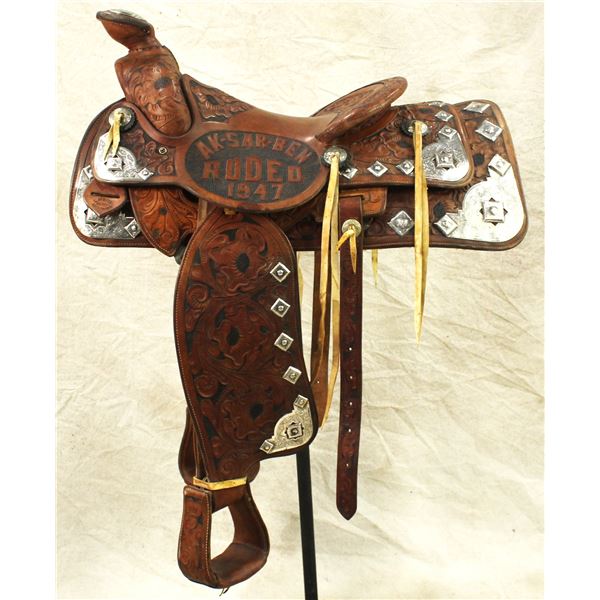 Ak-Sar-Ben 1947 Silver Trophy Saddle