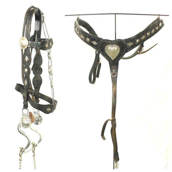 Silver Mounted Bridle and Breast Collar