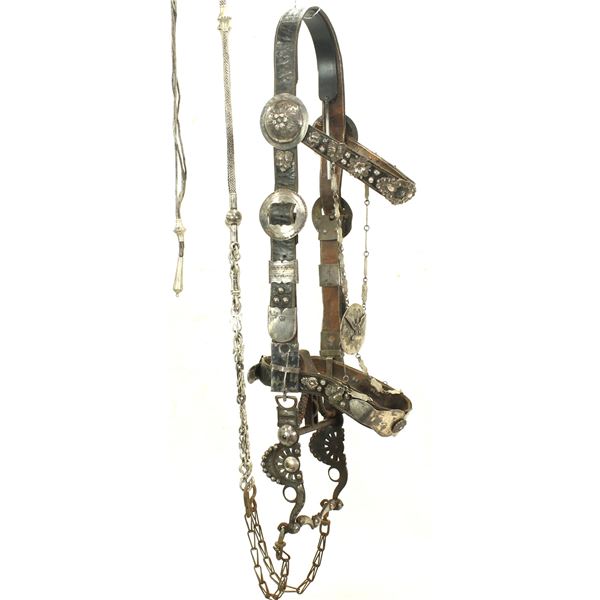 Phenomenal Mexican Silver Bridle and Bit