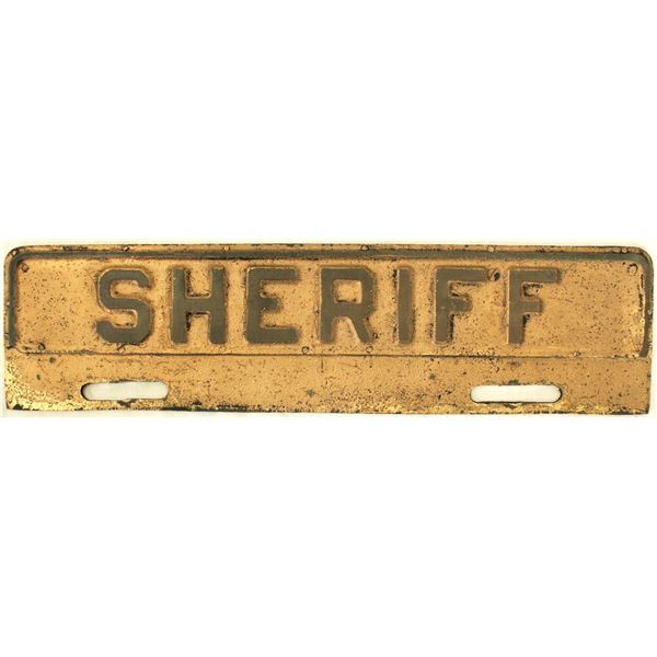 Sheriff's License Plate