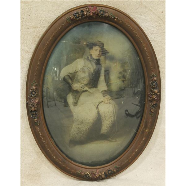 Antique Tinted Cowboy Photograph
