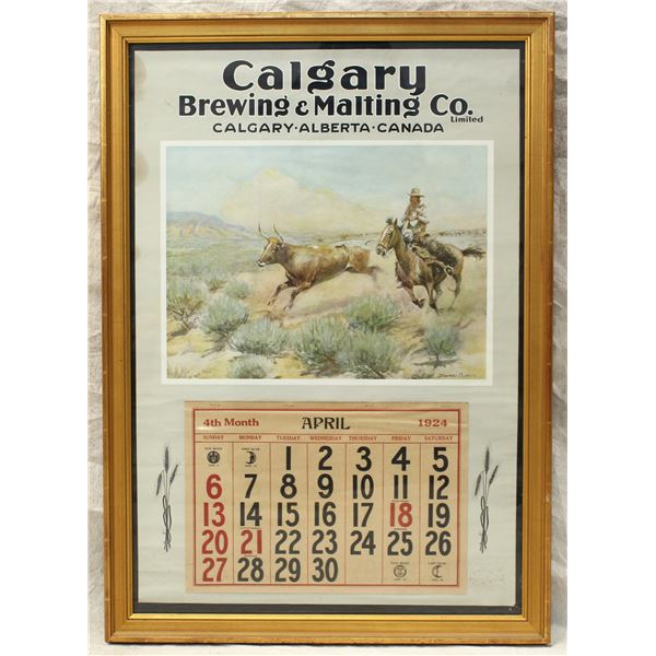 Edward Borein Calgary Brewing Calendar