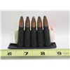 Image 1 : 5 INERT 7.62X39 CARTRIDGES ON STRIPER CLIP