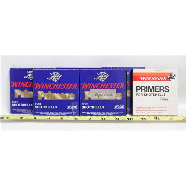 209 SHOT SHELL PRIMERS, 100 PER BOX, X 6, 1 HAS