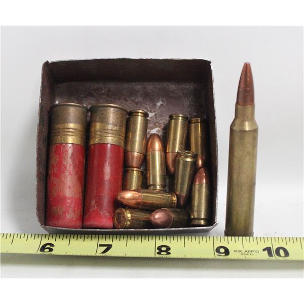 LIVE AMMO 9MM VINTAGE 20 GUAGE 300WM