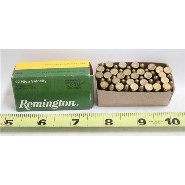 50 PACK REMINGTON 22 HIGH VELOCITY CARTRIDGES