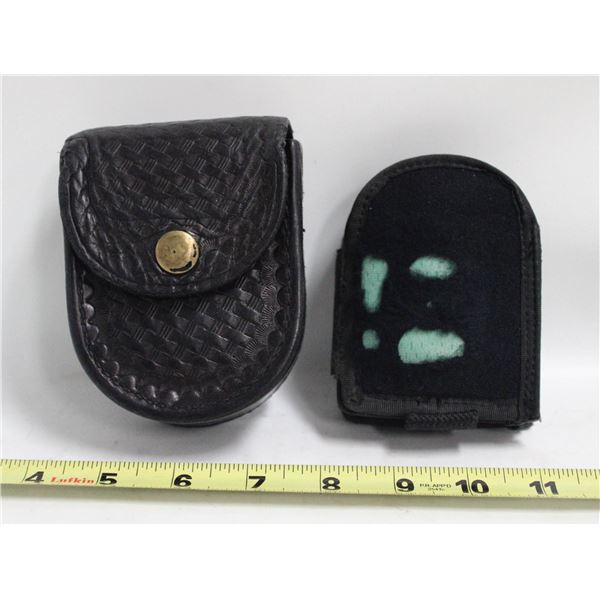 LEATHER HANDCUFF POUCH AMMUNITION HOLDER