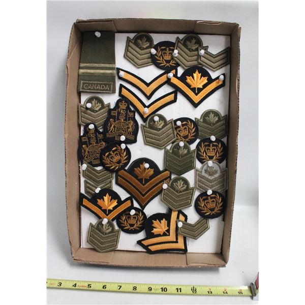 TRAY OF CANADIAN FORCES INSIGNIA BADGES