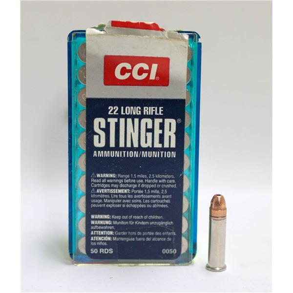 CCI .22 LR STINGER AMMUNITION
