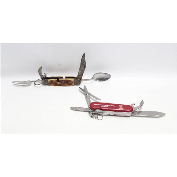 BONE HANDLED FOLDING UTENSIL SOLD WITH POCKET