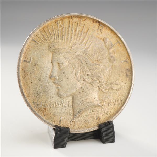 1922 US Peace Silver One Dollar Coin, Circulated