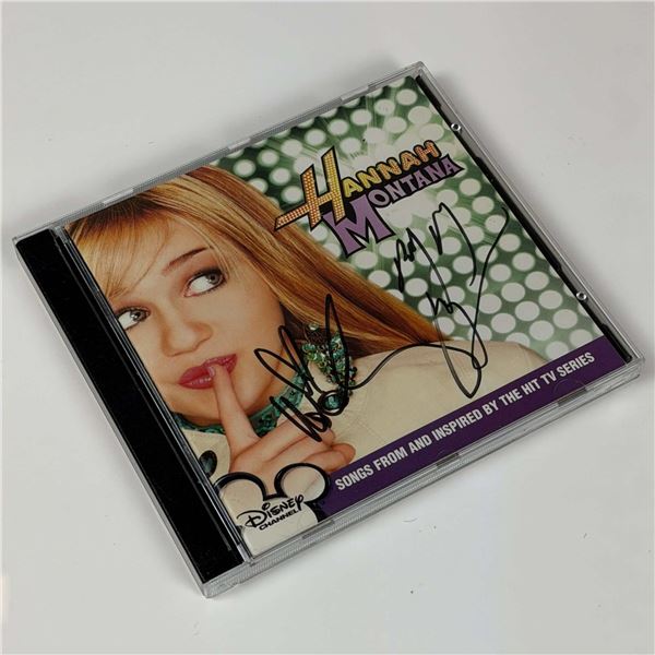 Hanna Montana CD in Case Signed on Front by Miley Cyrus and Billy Ray Cyrus