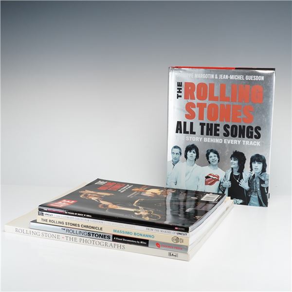6pc Collection of Rolling Stones Hardcover and Softcover Books and Magazines