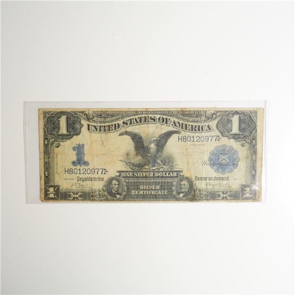 1899 US One Dollar Black Eagle Silver Certificate Note