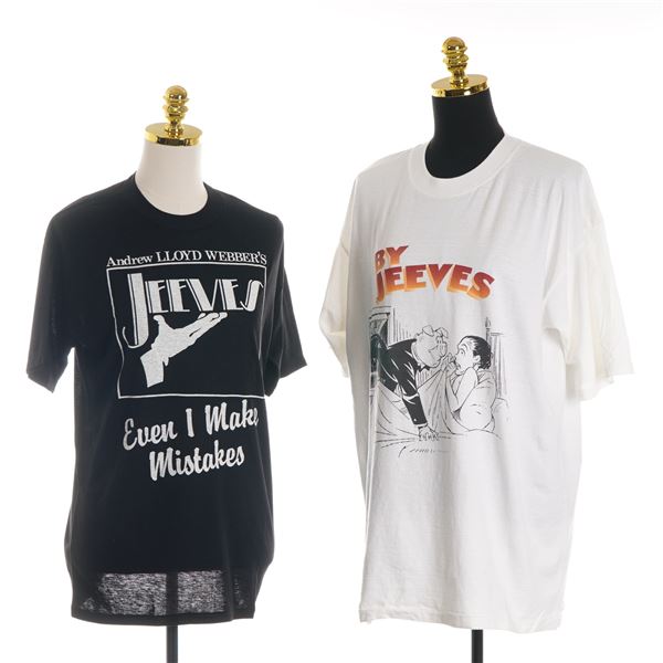 2pc Vintage Andrew Lloyd Webber Jeeves and by Jeeves Musical Promotional T-Shirts