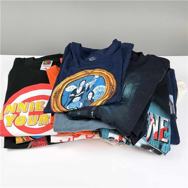 17pc Collection of Broadway Musical Souvenir T-Shirts and One Hat