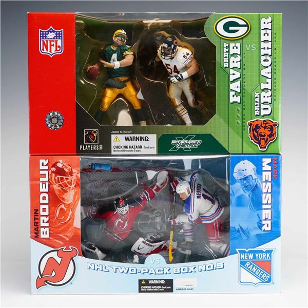 2pc McFarlane's Sportspicks Deluxe Action Figure Boxed Sets, NFL and NHL
