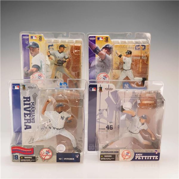4pc MLB Sports Picks Series Figurines in Boxes - New York Yankees - McFarlane Toys