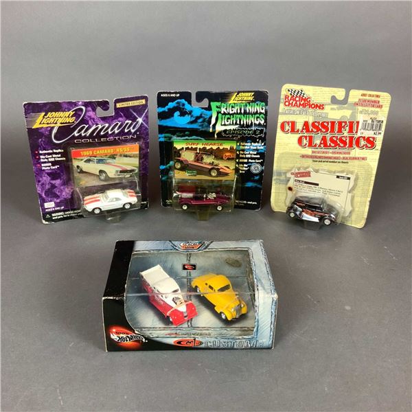An Assortment of 4 NASCAR Model Cars and Die-Cast Vehicles by Johnny Lightning, Racing Champions, an