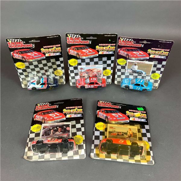 Five 1:43 Scale Racing Champions Inc. NASCAR Model Cars