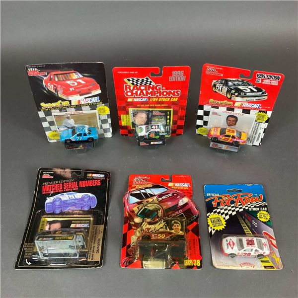 Six Racing Champions and Pit Rox NASCAR Collectible Car Models including Stock Cars