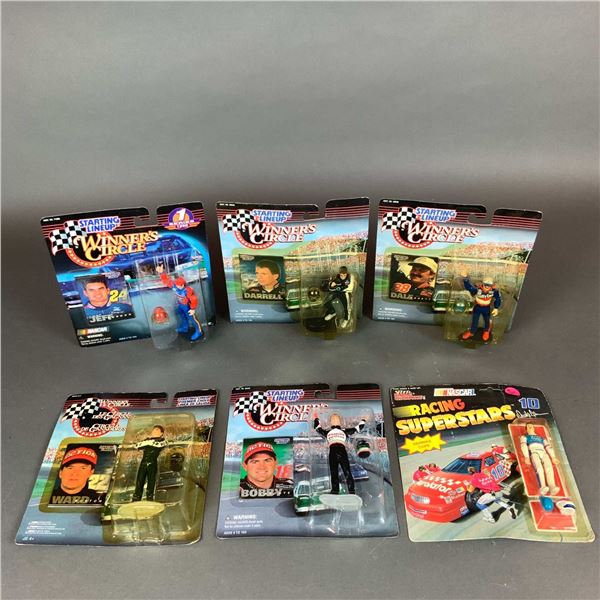 Six Winners Circle & Racing Champions Vintage NASCAR Action Figures