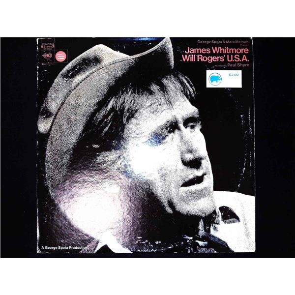 James Whitmore in Will Rogers' U.S.A. Columbia Masterworks 2-LP Promotional Vinyl Album