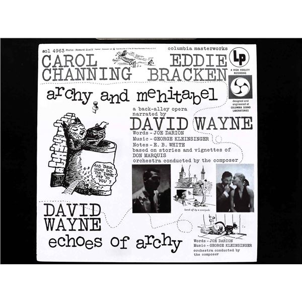 Kleinsinger, George and Joe Darion. archy and mehitabel / echoes of archy. CSP, 1974.